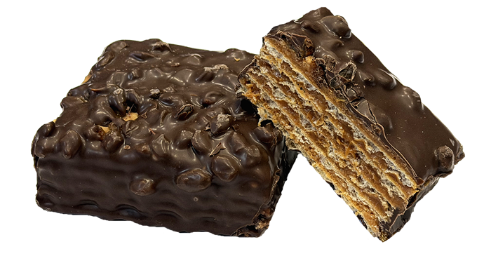 Вафли в шоколаде с карамелью и изюмом (уп-ка 2 кг) 1743